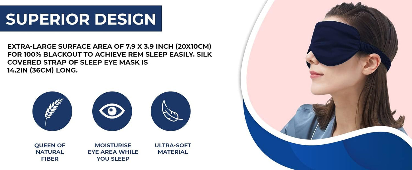 Luxury Mulberry Silk Sleep Mask — Black