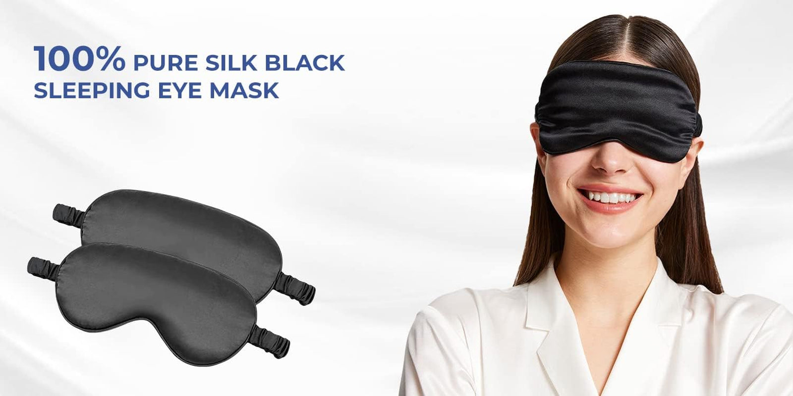 Luxury Mulberry Silk Sleep Mask — Black