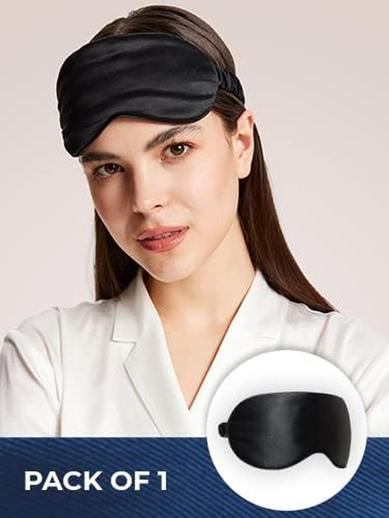 Luxury Mulberry Silk Sleep Mask — Black