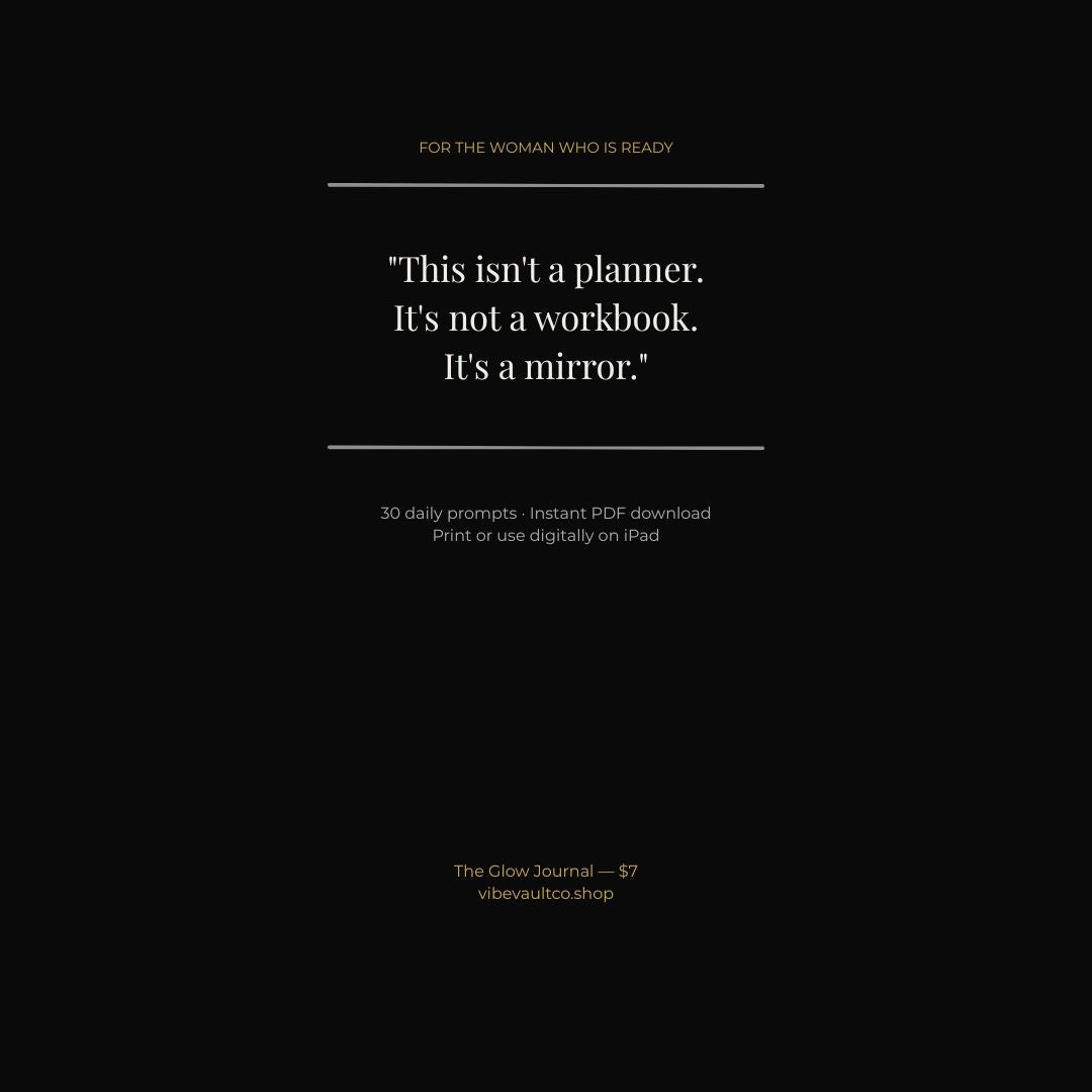 The Glow Journal — 30-Day Guided Journal for Women in Reinvention