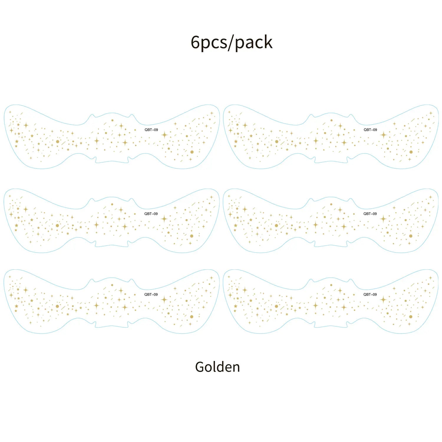 6Pcs Fake Freckle Stickers for Women Waterproof Golden Silver Glitter Temporary Tattoos for Face Makeup Holiday Music Party