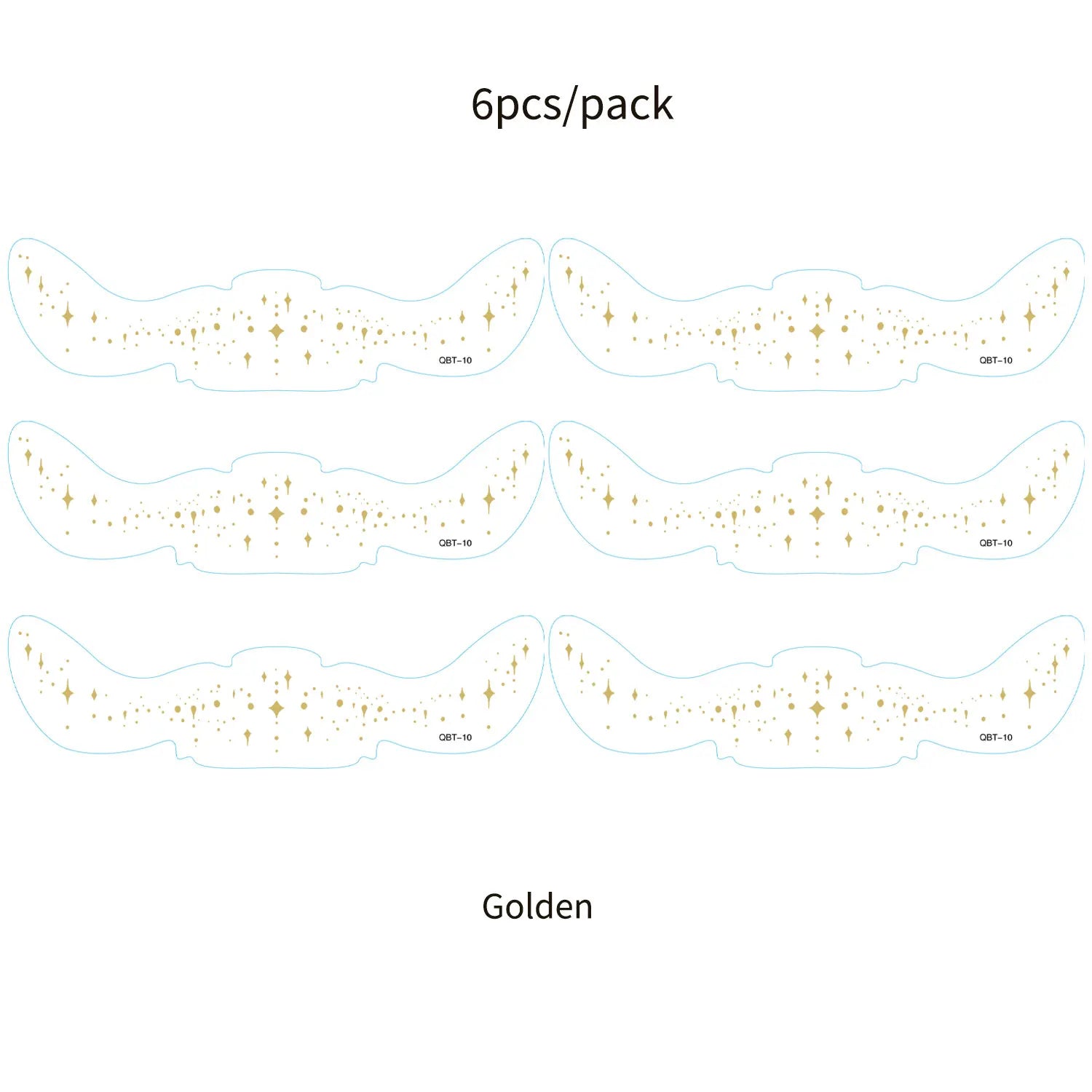 6Pcs Fake Freckle Stickers for Women Waterproof Golden Silver Glitter Temporary Tattoos for Face Makeup Holiday Music Party