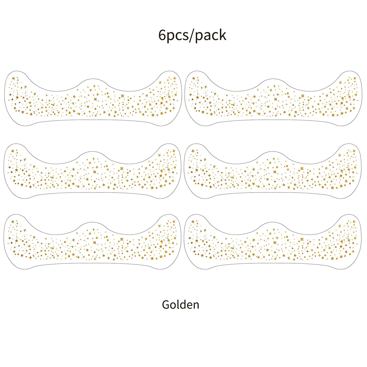 6Pcs Fake Freckle Stickers for Women Waterproof Golden Silver Glitter Temporary Tattoos for Face Makeup Holiday Music Party