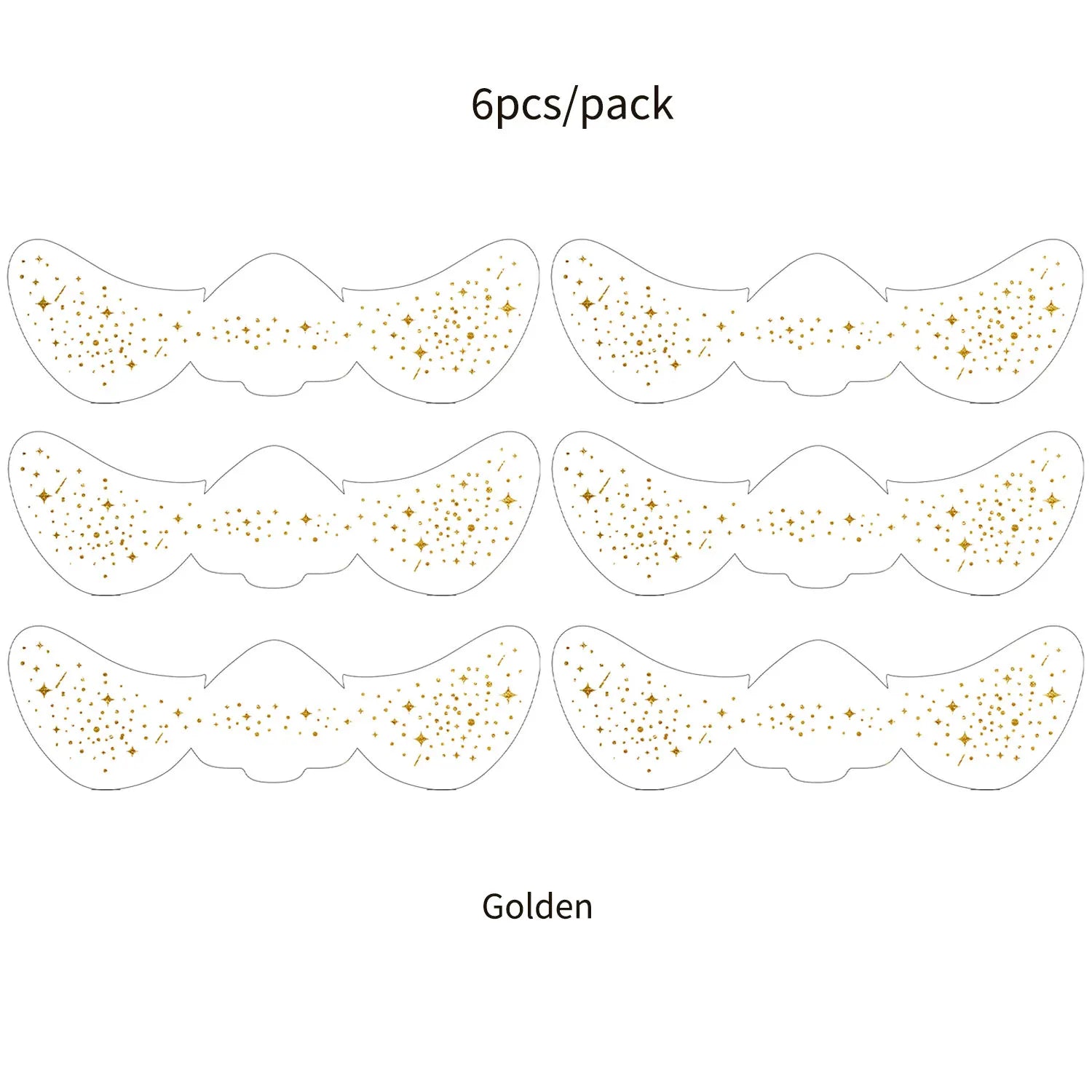6Pcs Fake Freckle Stickers for Women Waterproof Golden Silver Glitter Temporary Tattoos for Face Makeup Holiday Music Party