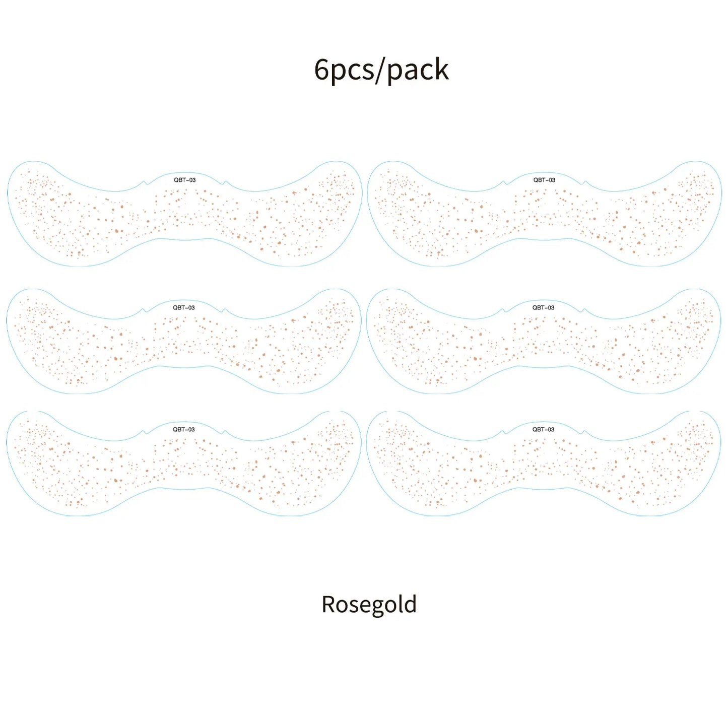 6Pcs Fake Freckle Stickers for Women Waterproof Golden Silver Glitter Temporary Tattoos for Face Makeup Holiday Music Party