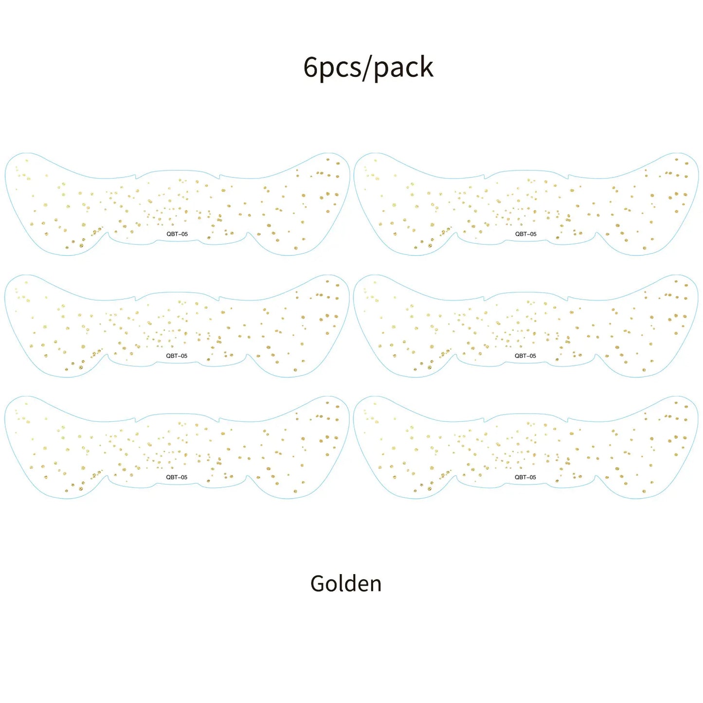 6Pcs Fake Freckle Stickers for Women Waterproof Golden Silver Glitter Temporary Tattoos for Face Makeup Holiday Music Party