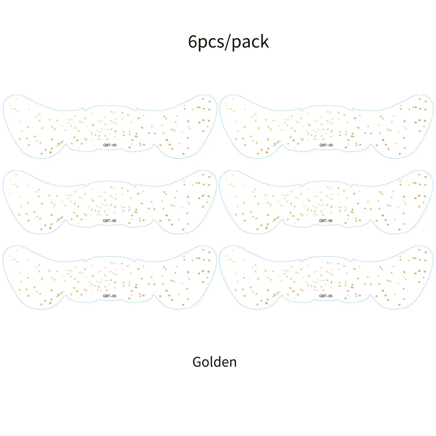 6Pcs Fake Freckle Stickers for Women Waterproof Golden Silver Glitter Temporary Tattoos for Face Makeup Holiday Music Party