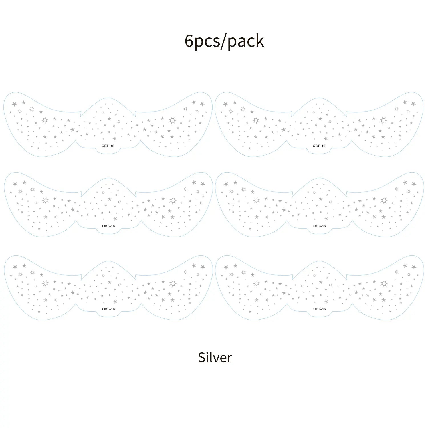 6Pcs Fake Freckle Stickers for Women Waterproof Golden Silver Glitter Temporary Tattoos for Face Makeup Holiday Music Party