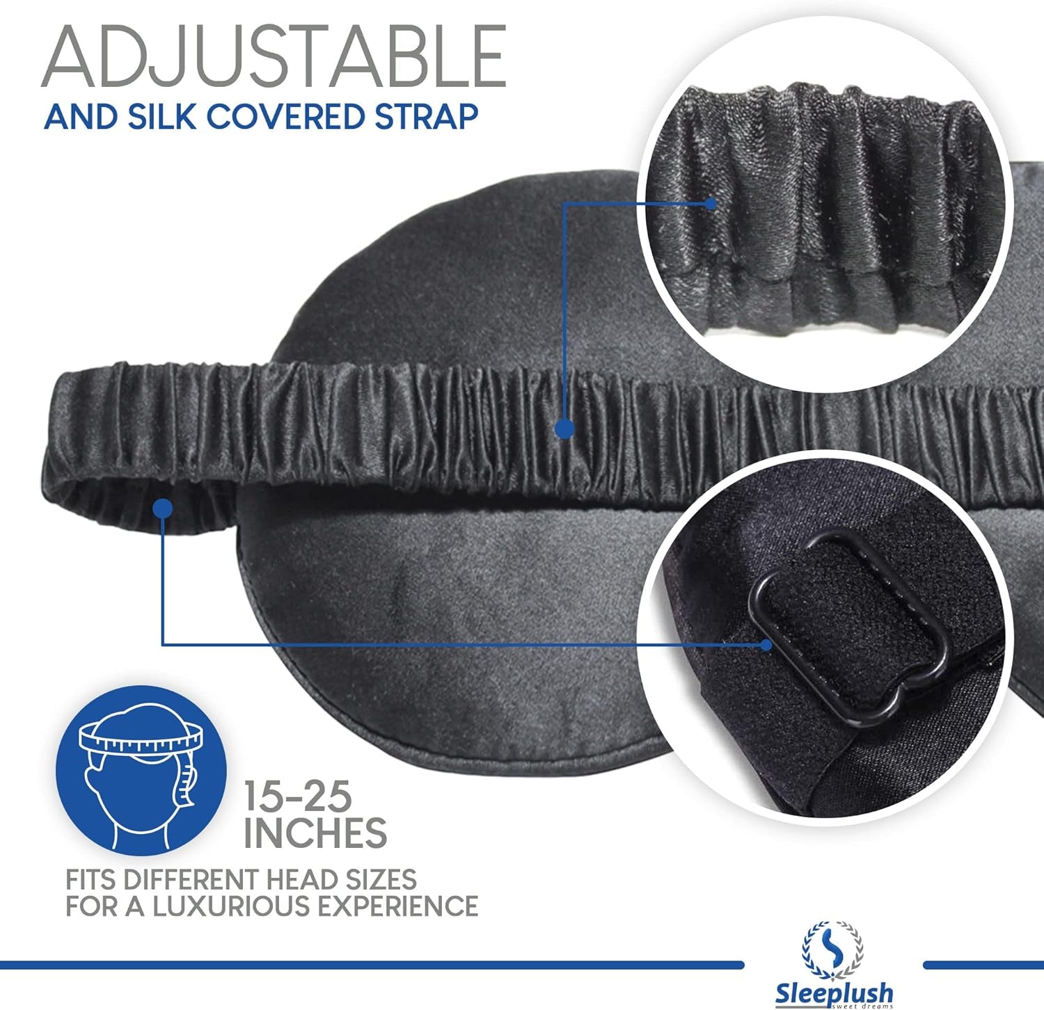 Luxury Mulberry Silk Sleep Mask — Black